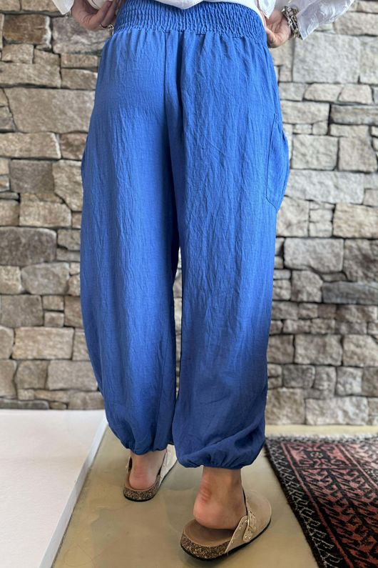 Basso Shirring Balloon Pant Soft Cobalt **